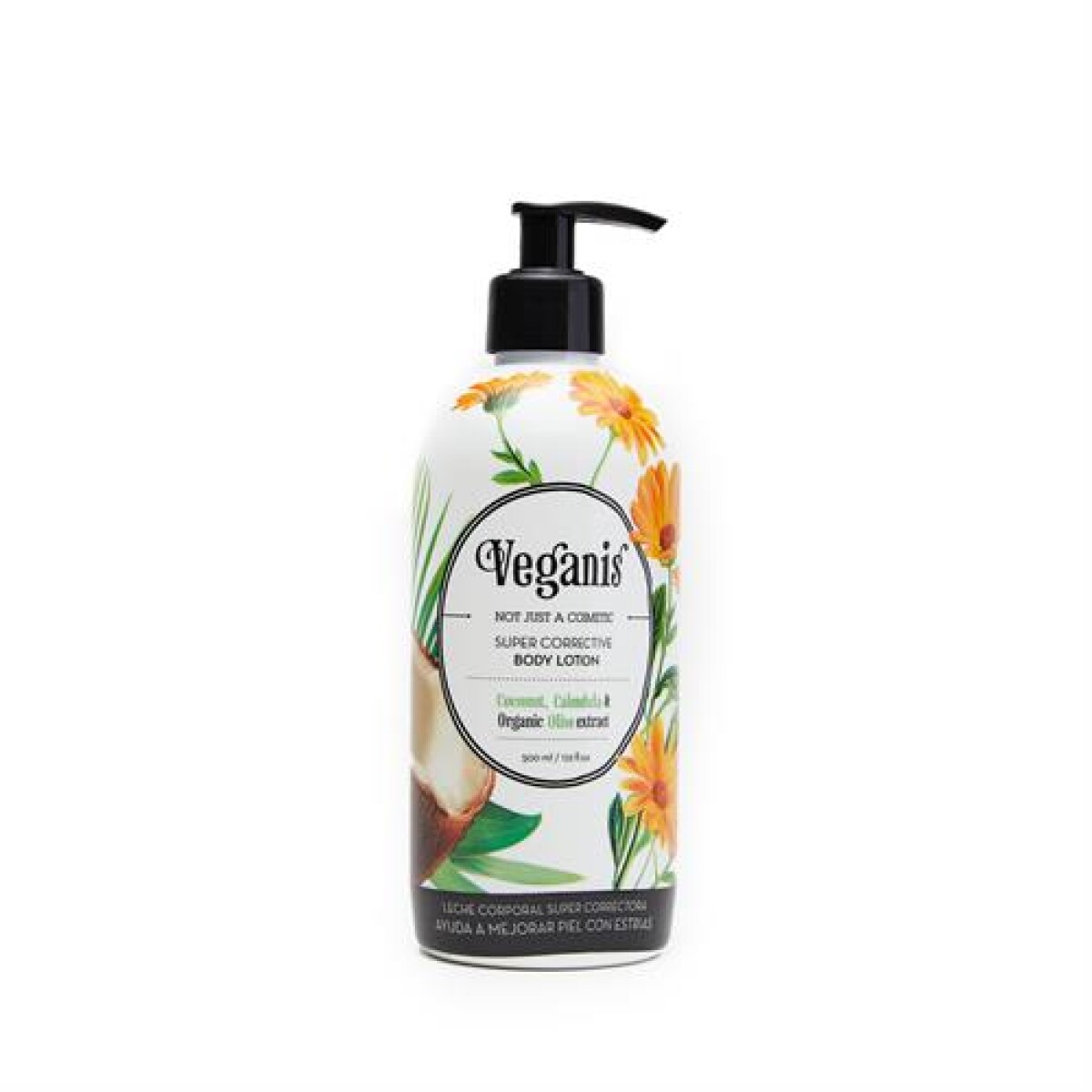 Veganis Crema Corporal Super Correctora de Coco y Caléndula 500 ml 