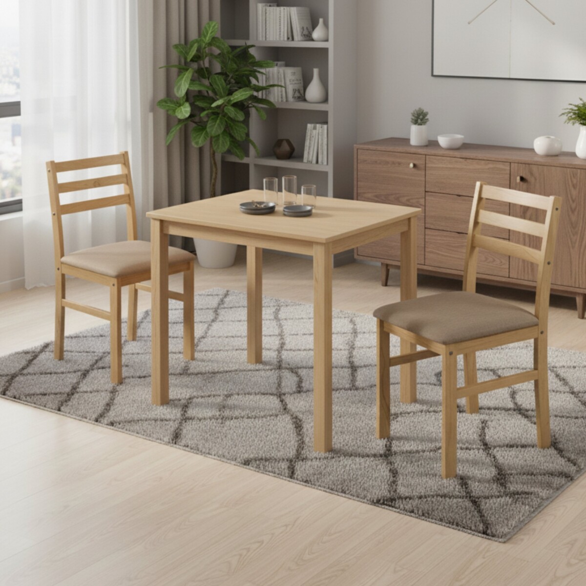 Juego de Comedor 2 sillas - New Starter - Natural 