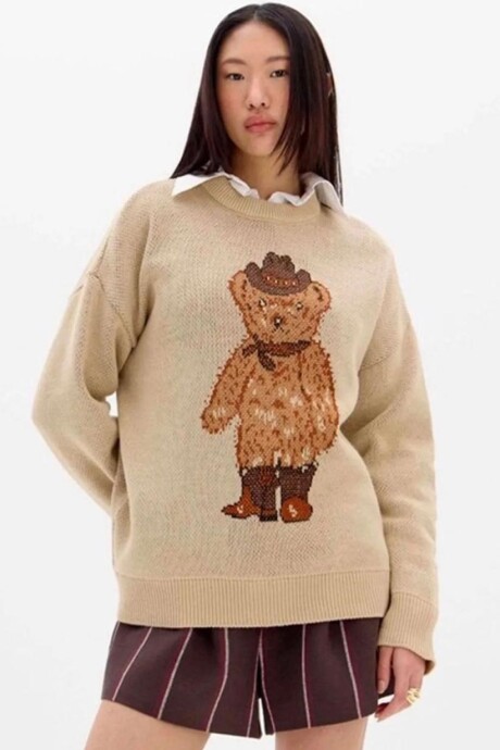 Buzo con estampa Petra Marrón