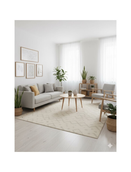 ALFOMBRA NATURAL 170X250CM PUNTOS ZIGZAG ALFOMBRA NATURAL 170X250CM PUNTOS ZIGZAG