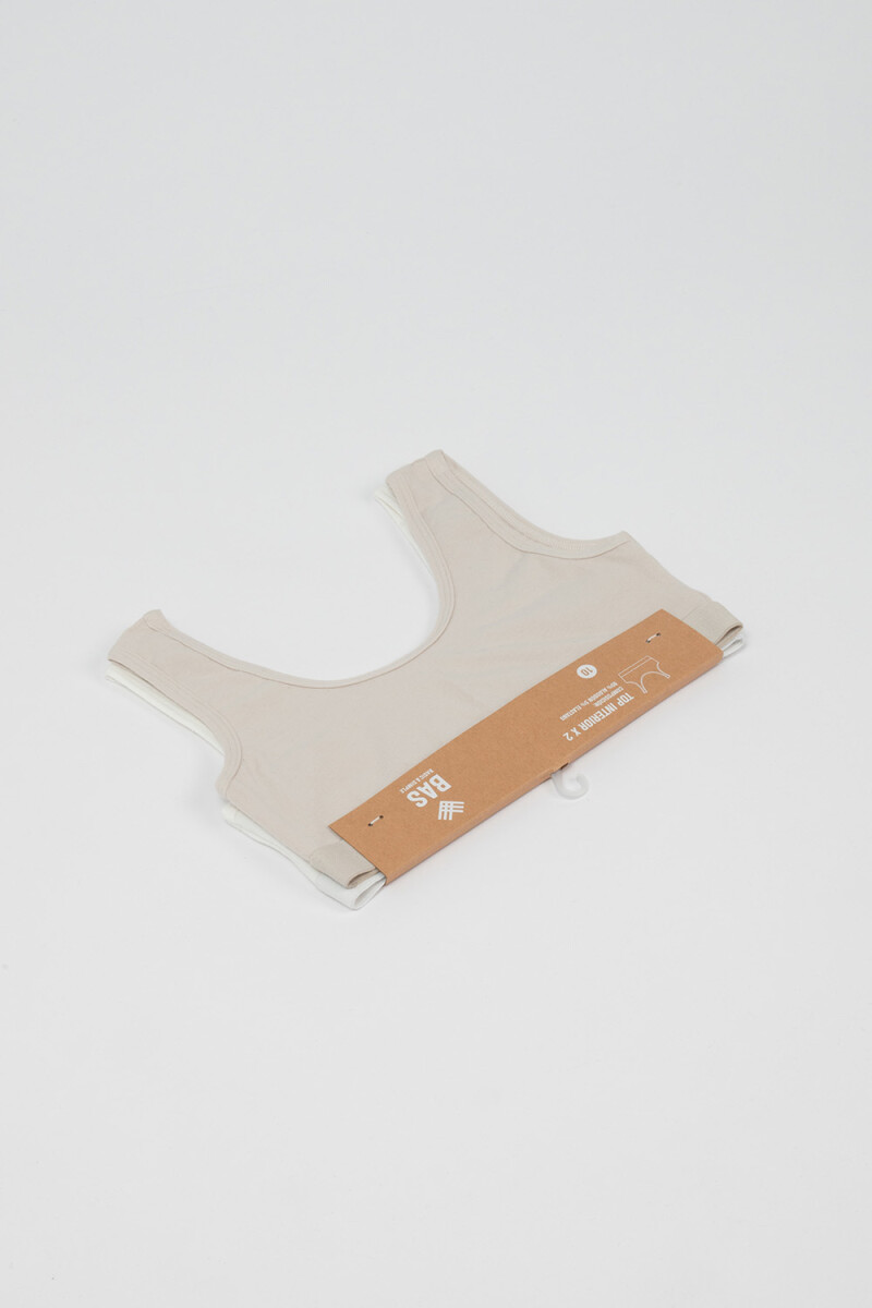 Pack x2 top interior - Blanco 
