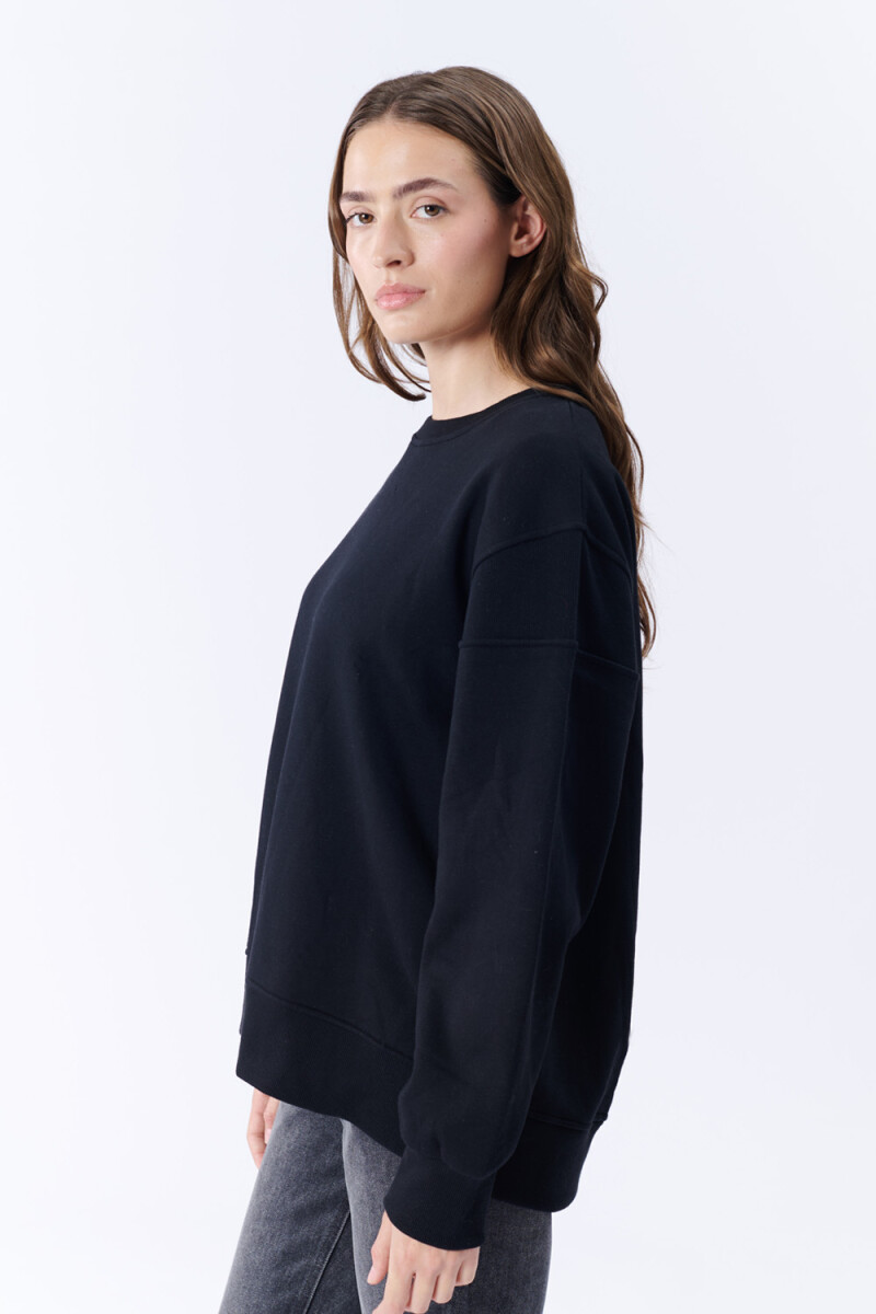 Buzo Oversize Cierre Negro