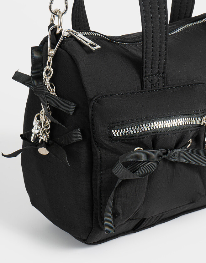 City Cartera City Con Moños - Negro