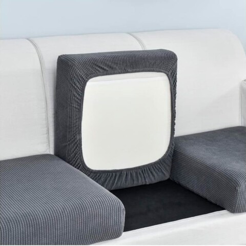 Funda para almohadón de sillón gris