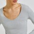 BLUSA ML FEM CINZA MESCLA