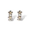 Caravanas Flores-Plata y oro-Sin piedra-CA5063 sinpiedra