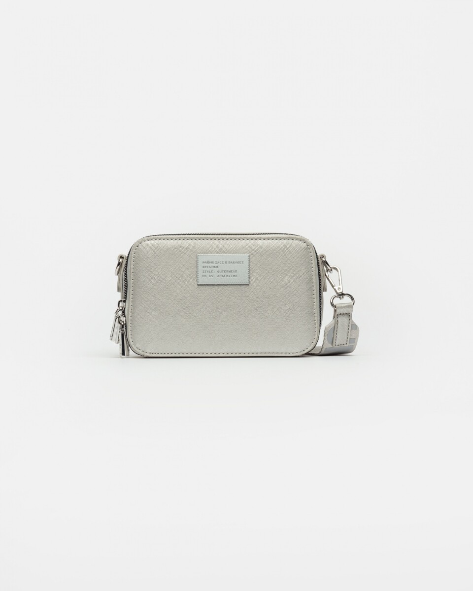 Mini Bag New Penny En Efecto Cuero Zaffiano - Metalizado 