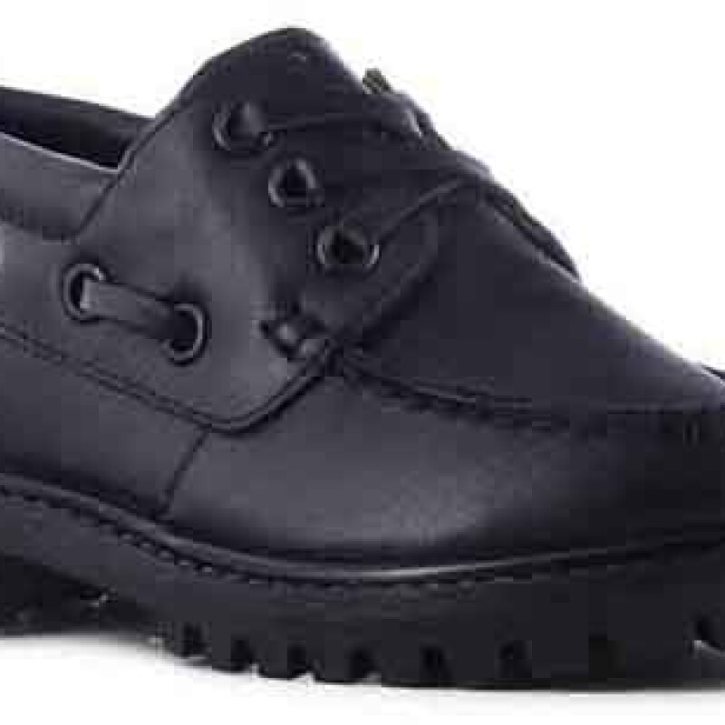 Zapatos de Niño Boomerang leñador TAP de cuero para uniforme Negro