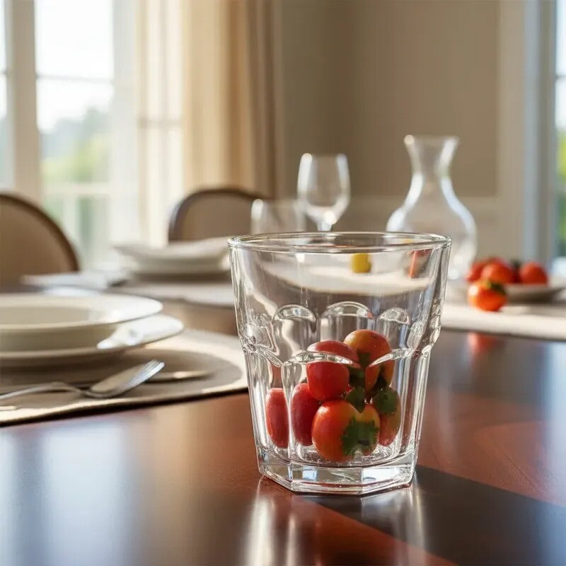 Vaso de Vidrio Bajo Facetado 355 ML - PACK X 6 unidades - X-BM2012 Vaso de Vidrio Bajo Facetado 355 ML - PACK X 6 unidades - X-BM2012