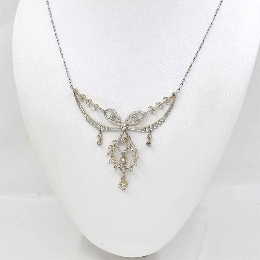 Gargantilla Nueva Estilo Antiguo. Oro 18 K Y Brillantes Gargantilla Nueva Estilo Antiguo. Oro 18 K Y Brillantes