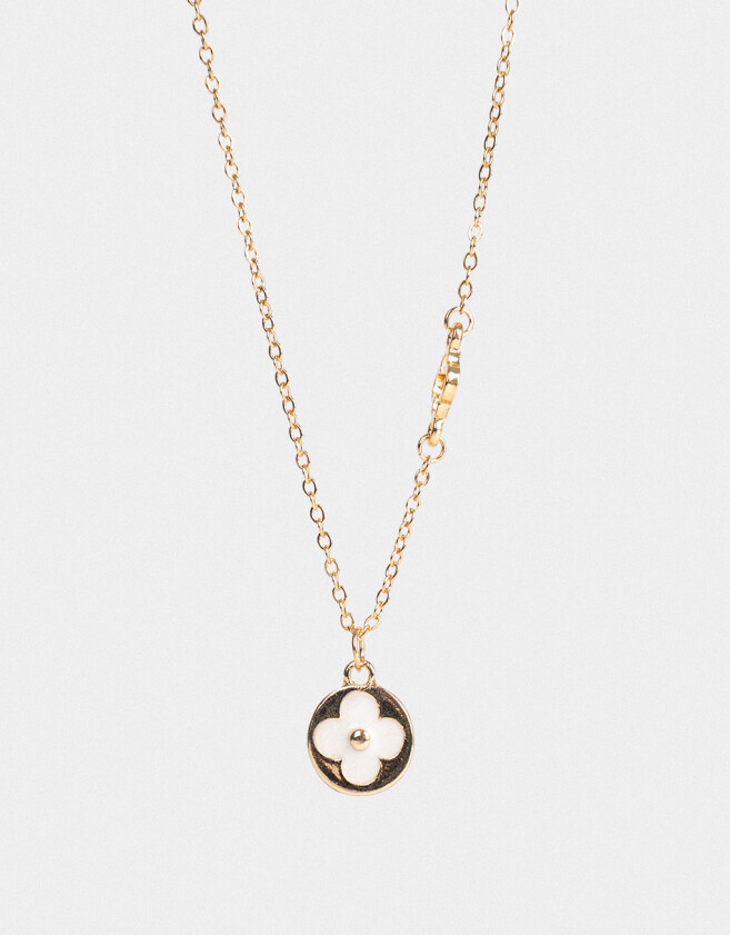 Cadena Corta con Dije Flores Cadena Corta Con Dije De Flor - Dorado