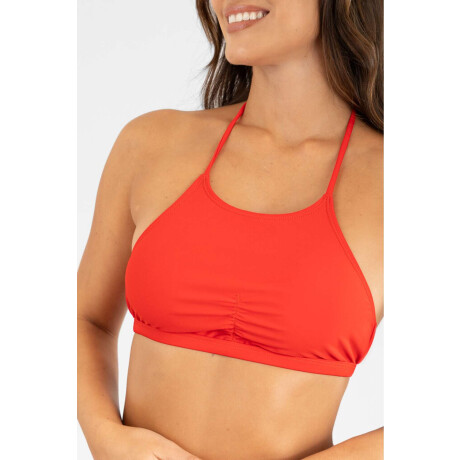Top halter Hot red