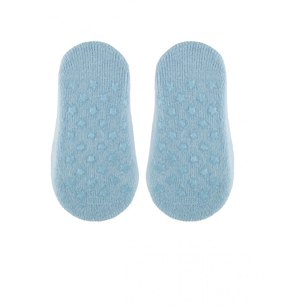 Set de medias con aplique anti deslizante buba 1 a 3 Pingüino Celeste