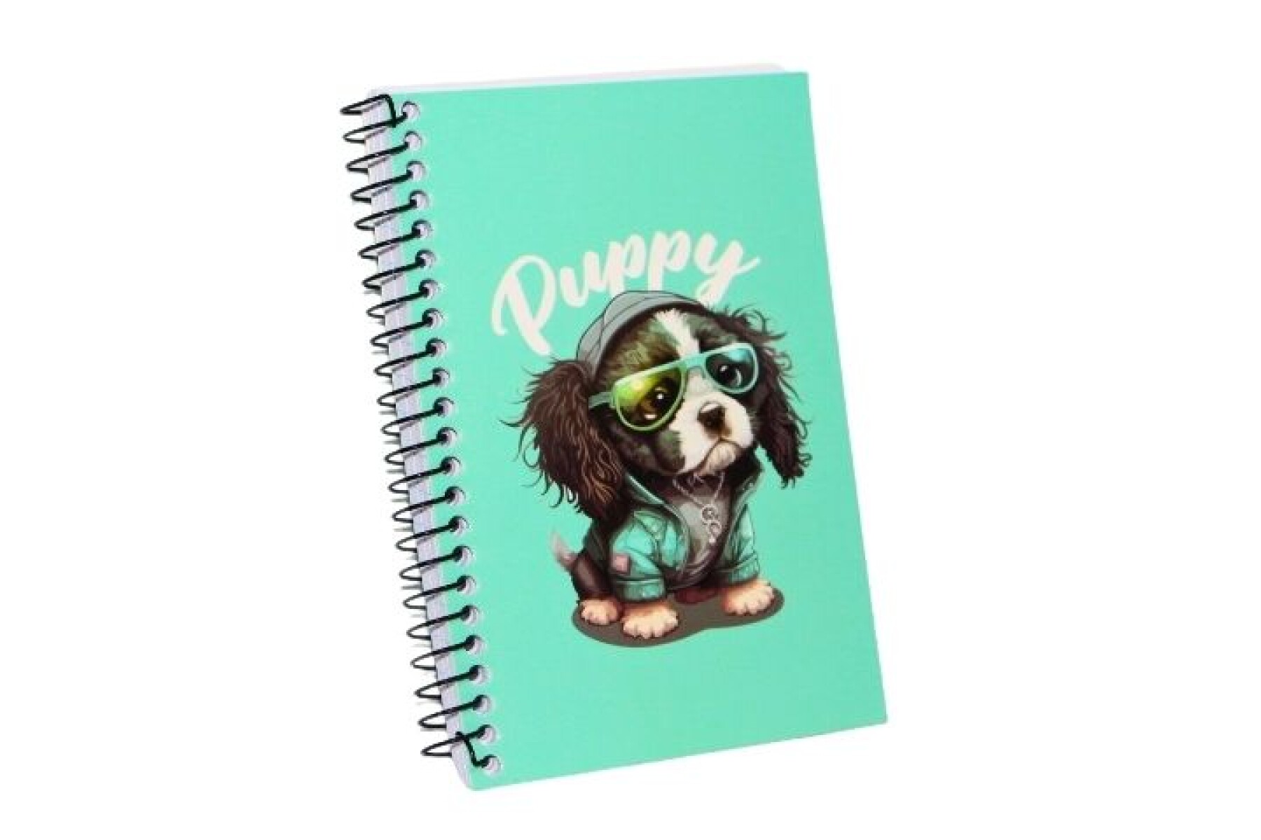 LIBRETA AUGURI ESPIRAL 96 HOJAS TAMAÑO 10 CM X 15 CM - TAPA PUPPY 