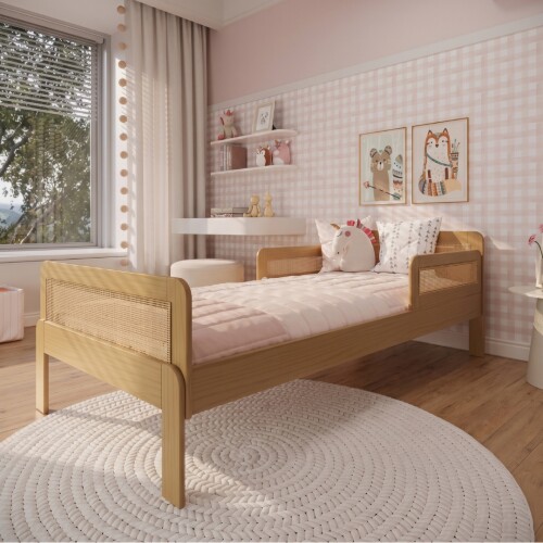 Cama 1 Plaza - Crescer Carvalho Cama 1 Plaza - Crescer Carvalho