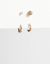 Aros Sets Strass Set De Aros Con Cubic - Dorado