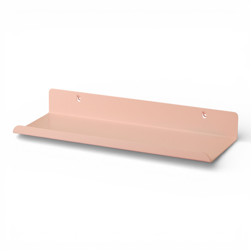 Estante organizador grande con borde para panel perforado pegboard metálico Rosado
