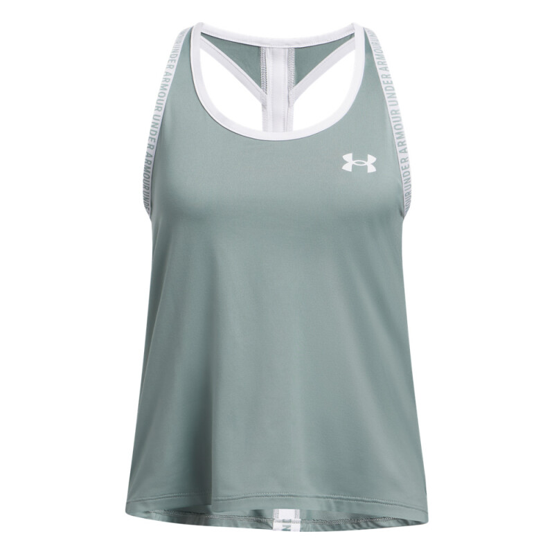 Tech Knockout Tank-PNK GRN-348