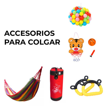 Cama Elástica 1.40m + Hamaca + Bolsa Box + Aro + Acc Rojo