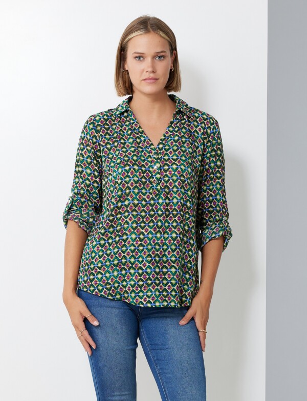 Blusa Print VERDE/MULTI