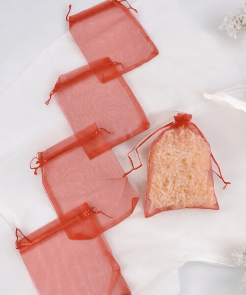 Pack x 100 - Bolsas organza 12x17 cm ROJO