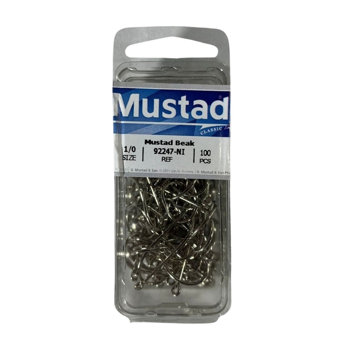 Anzuelo Mustad Beak Niquel Nº1 100 Unidades 