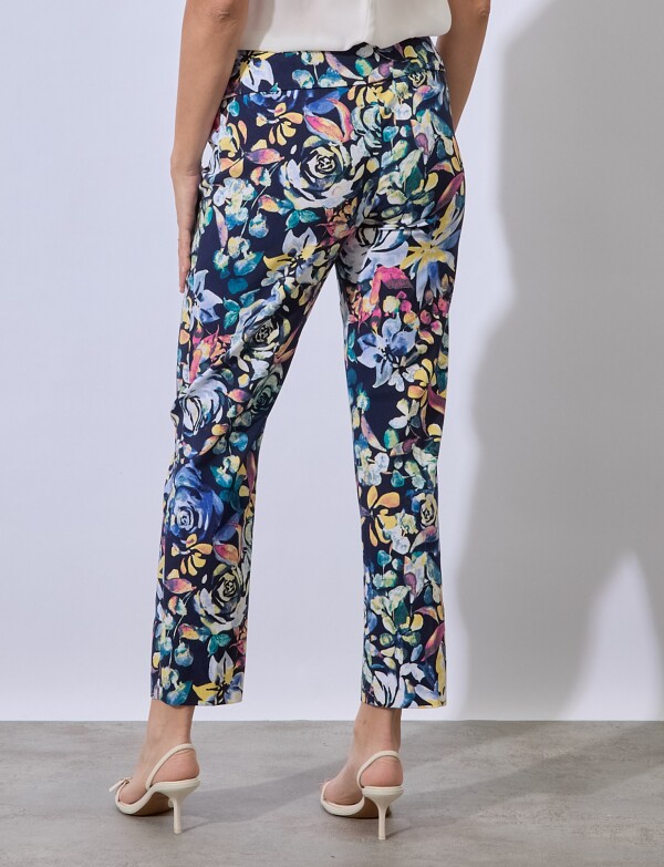 Pantalon Printed MULTI/AZUL