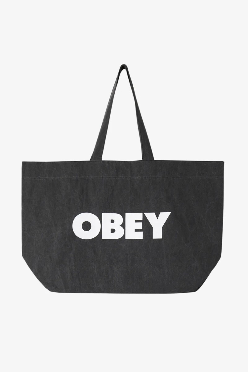 PIGMENT DYED TOTE BAG Negro