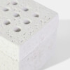 QUEMADOR BLANCO CUAD P/INCIENSO 3Pzas 7X6.5CM Unica
