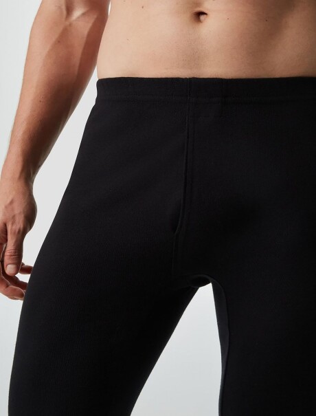CALZONCILLOS LARGOS BÁSICOS ACANALADOS NEGRO