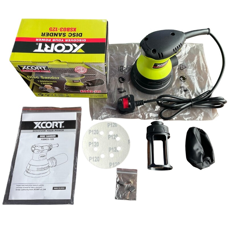 XCORT LIJADORA PROFESIONAL EXCENTRICA ROTO ORBITAL CIRCULAR 6 VEL 125MM 300W Xcort Lijadora Profesional Excentrica Roto Orbital Circular 6 Vel 125mm 300w