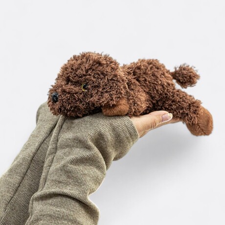 Peluches Animales Acostados Perro Marrón