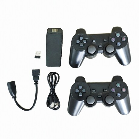 Juegos en Consola 64G Portátil Inalámbrica HDMI c/2 Joystick Negro