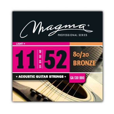Encordado Guitarra Acustica Magma Bronce 80/20 .011 GA130B80 Unica
