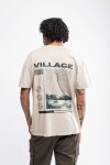 Remera oversize estampada Reus Beige