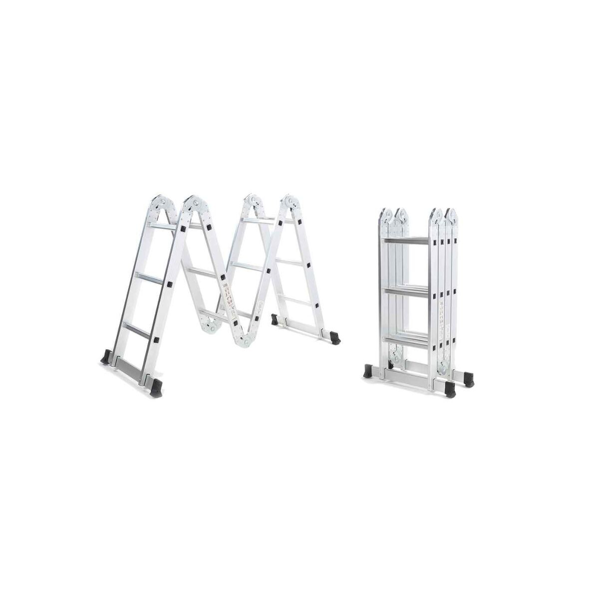 Escalera De Aluminio Convertible 12 Escalones 3,8m Goldex