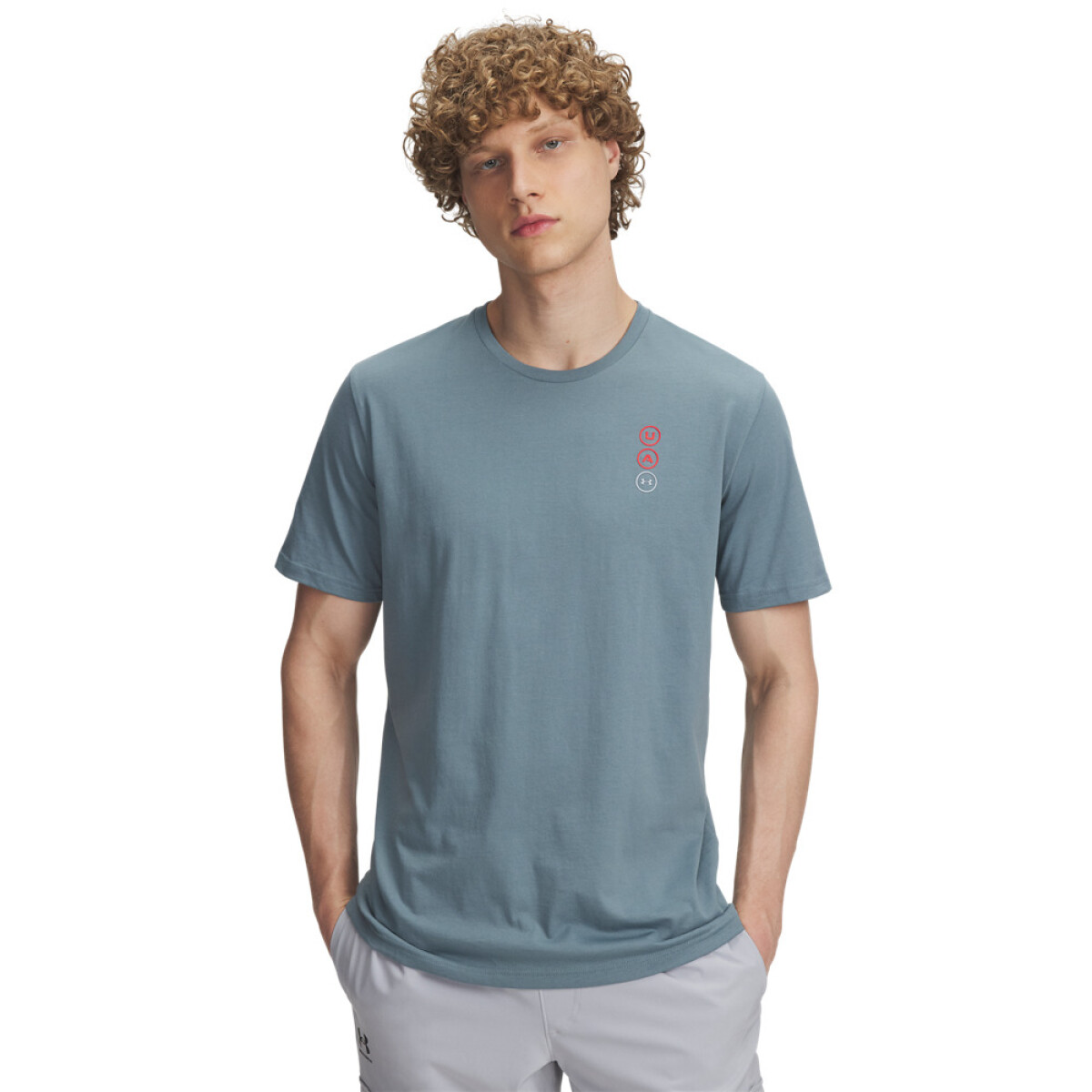 UA CIRCLE LOGO STACK SS-BLU - BLU-587 