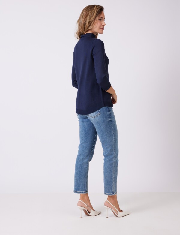 Buzo Mock Neck MARINO