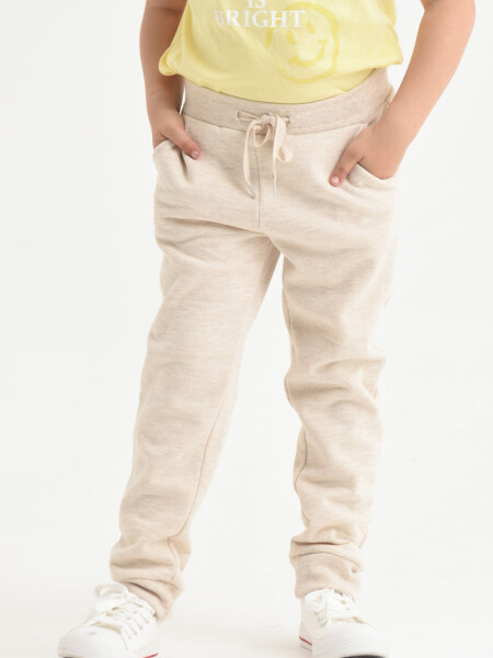 Pantalón deportivo Beige Melange