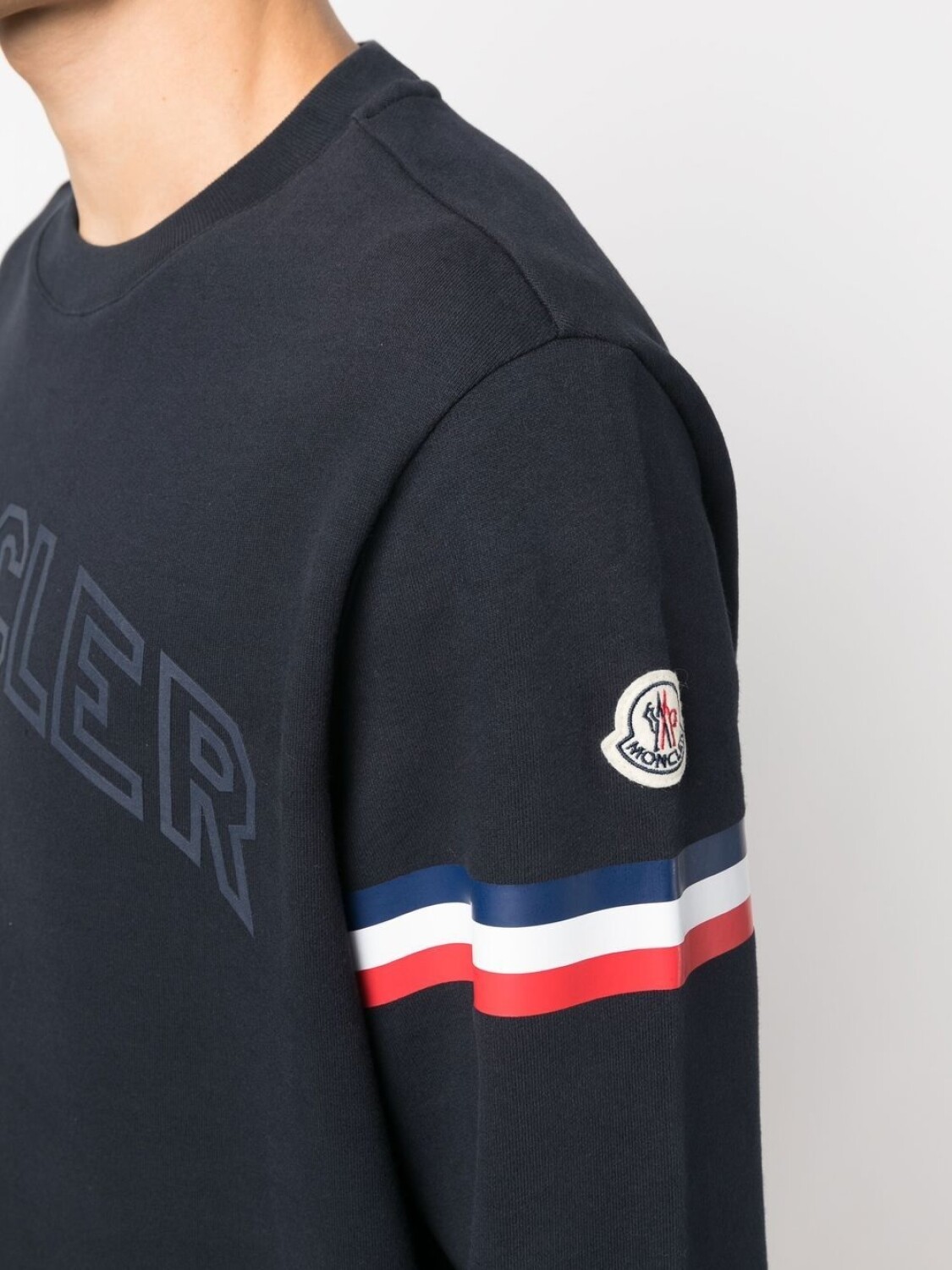 Moncler -Buzo de diseño clásico con logo Azul