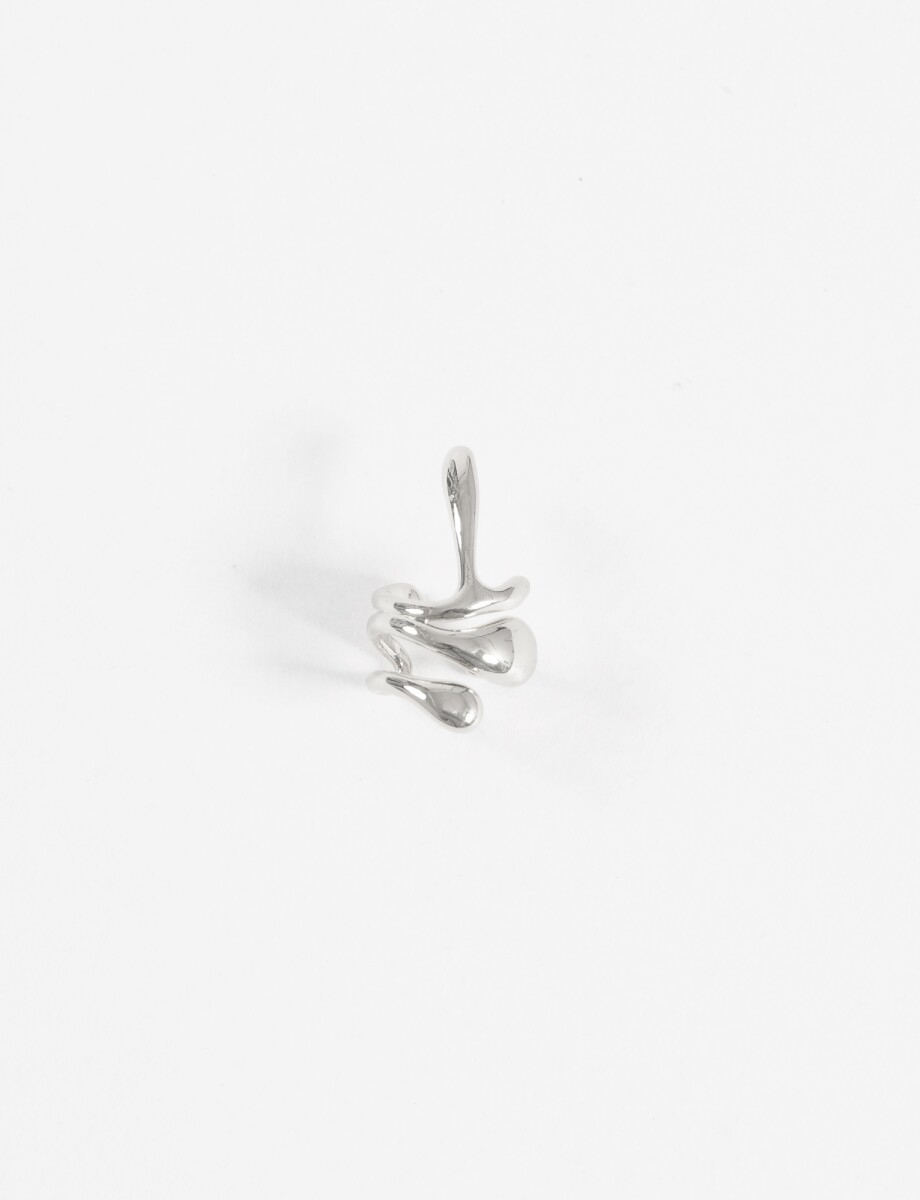 Earcuff wavy irregular - plateado 