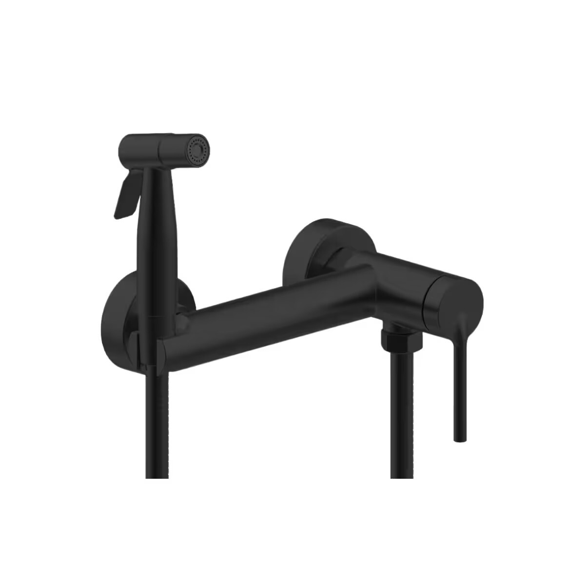 Monocomando Ducha Higiénica Exterior Negro Mate Gc 