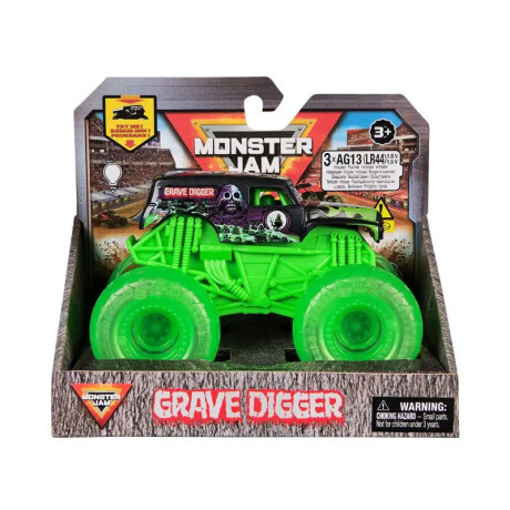 Camioneta Monster Jam con Ruedas con Luz Grave Digger