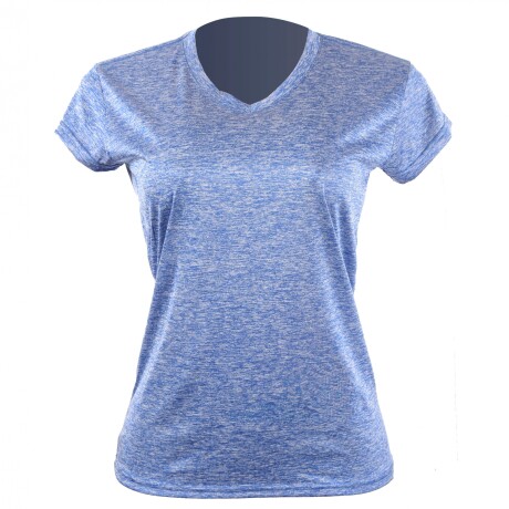 Camiseta Dry Fit Lady Jaspeada Azul francia