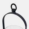 PORTA VELA METAL NEGRO/VIDRIO 10X9X24CM Unica