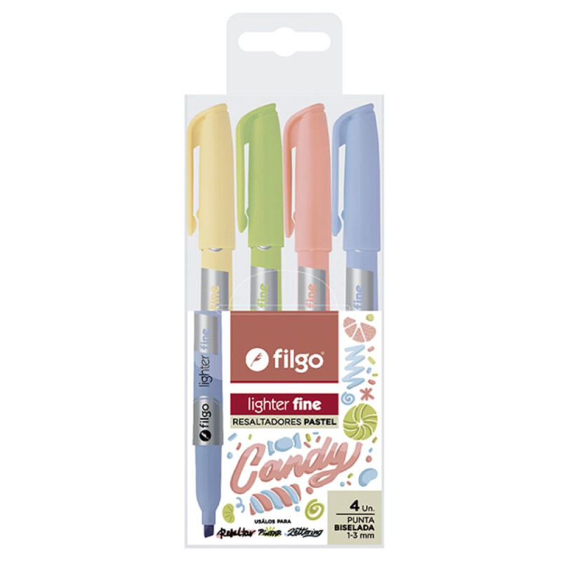 Filgo resaltador lighter fine estuche 4 candy Filgo Resaltador Lighter Fine Estuche 4 Candy