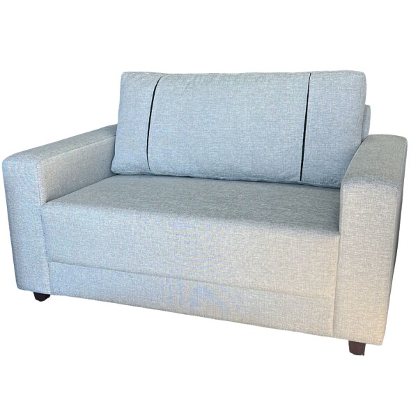 SOFA 2 CUERPOS - TAPIZADO TELA TRAMADA CRUDA CON NEGRO SOFA 2 CUERPOS - TAPIZADO TELA TRAMADA CRUDA CON NEGRO