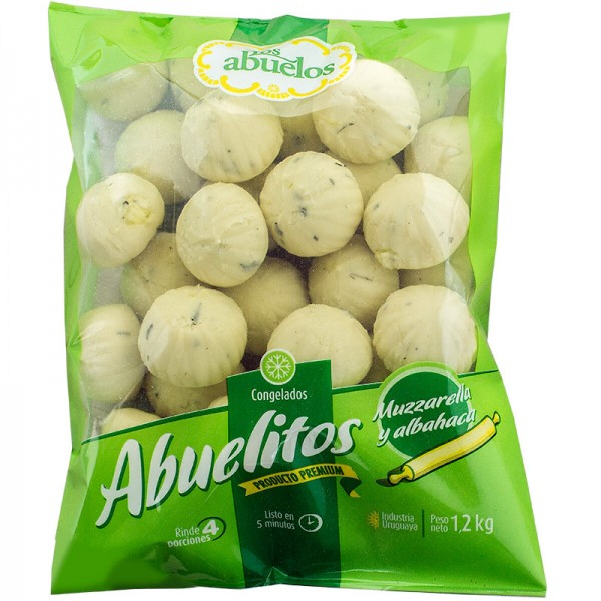Abuelitos de muzzarella y albahaca Los Abuelos - 1,2 kg 