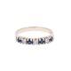 Anillo medio sin fin oro 18k amarillo con zafiros y brillantes. Anillo medio sin fin oro 18k amarillo con zafiros y brillantes.