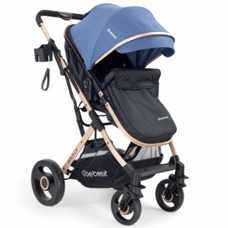 Coche VOX Gold Ruedas todo Terreno y Asiento 2 en 1 con Moises - Azul Coche VOX Gold Ruedas todo Terreno y Asiento 2 en 1 con Moises - Azul